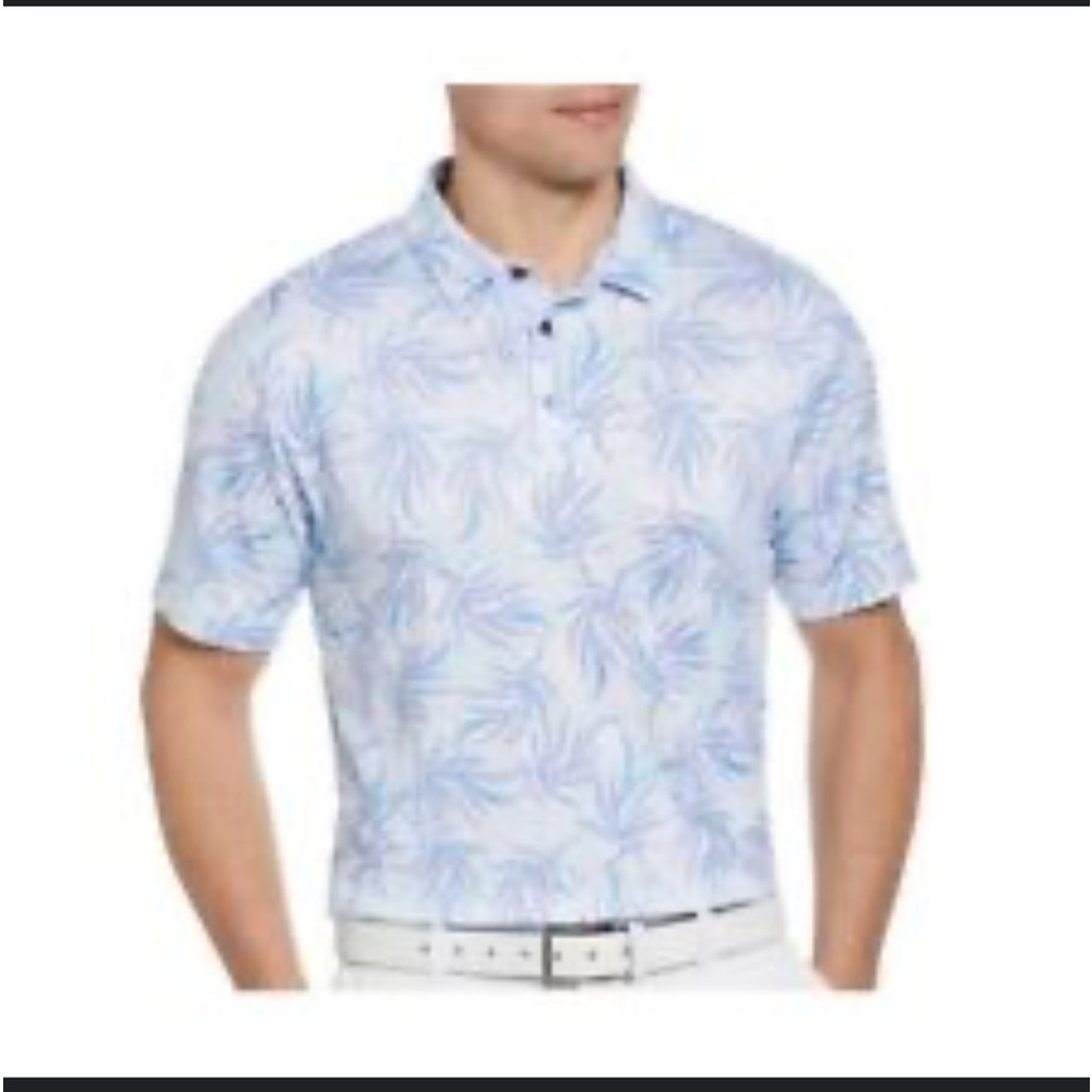 JACK NICKLAUS Men's Eco Choice Palm Print Golf Polo Shirt Size L NWT‎